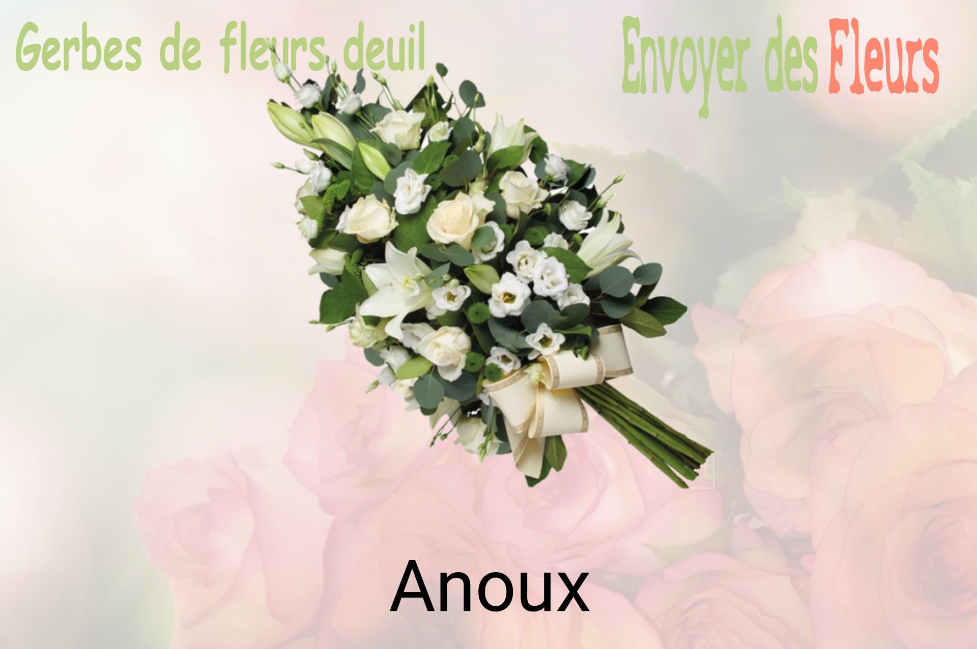 Gerbe de fleurs de deuil livrée à Anoux